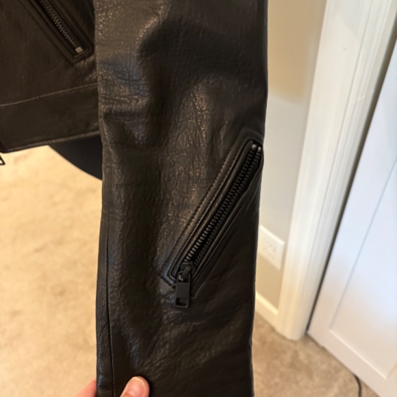 Banana Republic Black Lamb Leather Moto Jacket Small Pristine Condition - Picture 4 of 10
